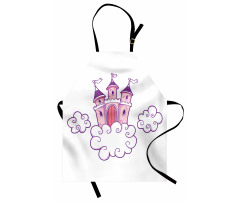 Dreamy Fortress Clouds Art Apron