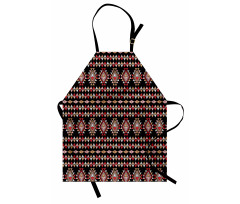 Folk Art Triangles Patchwork Apron