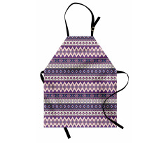 Purple Art Tribal Triangles Apron