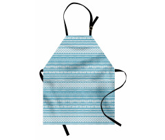 Horizontal Strips and Zigzags Apron