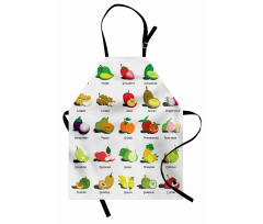 Calligraphic Food Items Apron