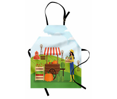 Farmer Selling Products Apron