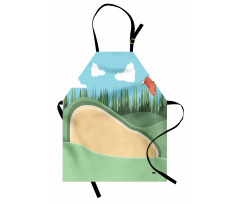 Sand Grassy Field Apron