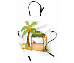 Tropical Concept Tiki Bar Fun Apron