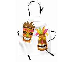 Exotic Colorful Hawaii Masks Apron