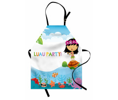 Hula Girl on a Turtle Apron