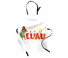 Hula Dancer with a Ukulele Apron