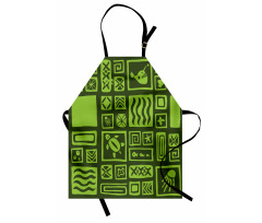 Tiki Pattern Aloha Doodling Apron