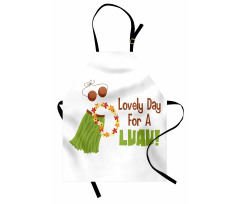 Day for a Luau Wording Ethnic Apron