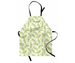 Botanical Plumeria Palm Leaves Apron