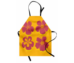 Hibiscus Flower Silhouettes Apron