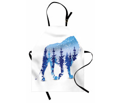 Winter Woods as Animal Apron