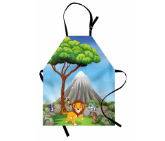 Animals Volcano Apron