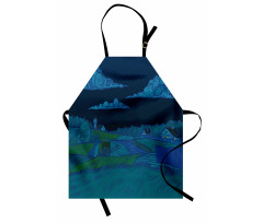 Night Countryside Art Apron