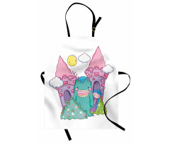 Little Girl Monster Castle Apron