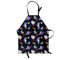 Galaxy Asteroid UFO Astronaut Apron