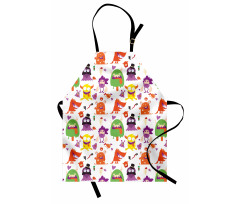 Monsters Animal Funny Cartoon Apron