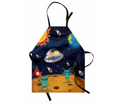 Children Space Travel Galaxy Apron