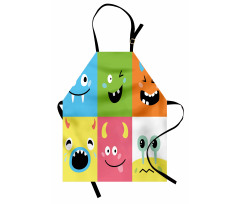 Colorful Blocks Emoticon Apron