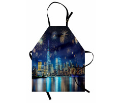 New Year Night Fireworks Apron