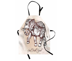 Boho Ethnic Elephant Apron