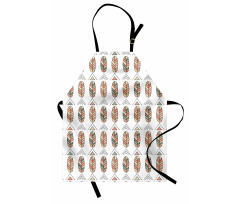 Basic Hand Drawn Leaves Art Apron