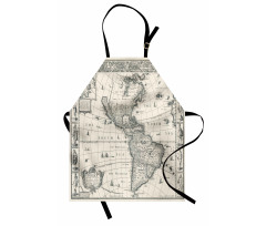 Retro Old America Map Apron