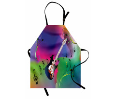 Guitar on Colorful Back Apron