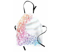 Hand Drawn Swirls Stars Apron