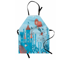 Cartoon Castle Corals Apron