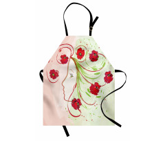 Watercolor Poppy Apron