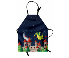 Castle and Flying Dragon Apron