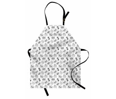 Cartoon Kittens with Glasses Apron