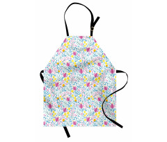 Flowers in Bloom and Buds Apron