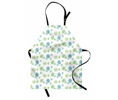 Art Rose Flowers and Leaves Apron