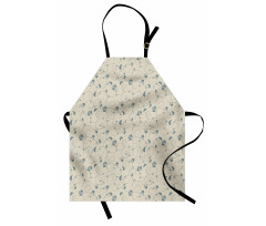 Leafy and Floral Curlicue Apron