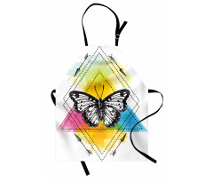 Geometric Butterfly Form Apron