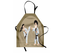 Children Karate Cartoon Art Apron