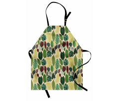 Various Detailed Leaves Apron