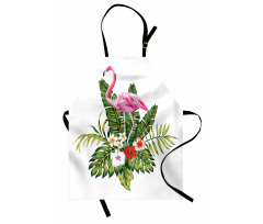 Flamingo and Flowers Apron