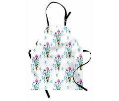 Colorful Spring Time Botany Apron