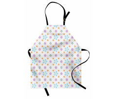 Doodle Flowers Symmetry Art Apron