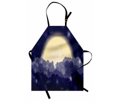 Cloudy Sky View at Night Apron