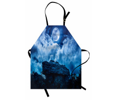 Cliff Under Cloudy Night Apron