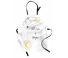 Hand Holding Crescent Apron