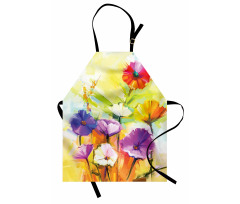 Vivid Gerbera Bloom Spring Apron