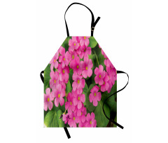 Pinkish Flower and Leaves Apron