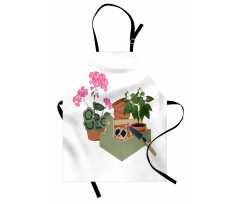 Flowers and Garden Tools Apron