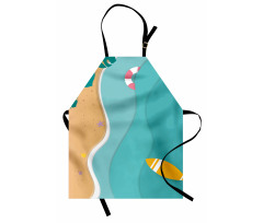 Aerial Cartoon Sea and Beach Apron