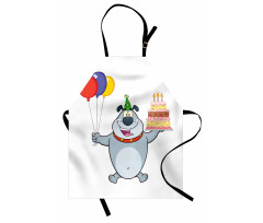 Bulldog Balloons and Cake Apron